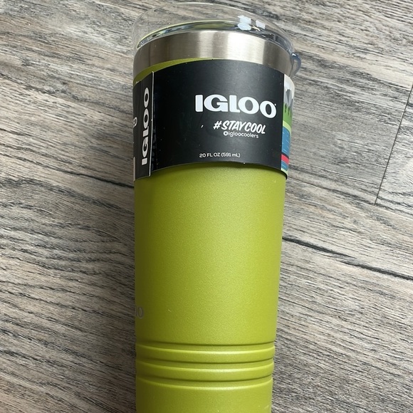 NWT Olive Lime Green Thermal Insulated Coffee Mug, Timber, with lid, 20 ounces - Picture 2 of 5